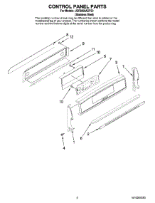 02 - Control Panel Parts parts for Maytag Range JGR8890ADP20 from AppliancePartsPros.com