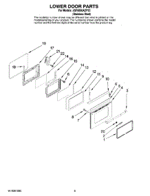 06 - Lower Door Parts parts for Maytag Range JGR8890ADP20 from AppliancePartsPros.com