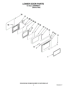 06 - Lower Door Parts parts for Maytag Range JGR8895BDS12 from AppliancePartsPros.com