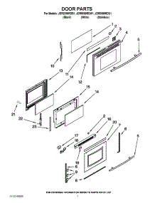 06 - Door Parts parts for Maytag Range JDR8880RDW1 from AppliancePartsPros.com