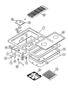10 - Main Top (Wht) parts for Jenn-Air Range SEG196W-C from AppliancePartsPros.com