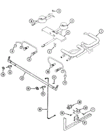 08 - Gas Controls (Wht) parts for Jenn-Air Range SEG196W-C from AppliancePartsPros.com