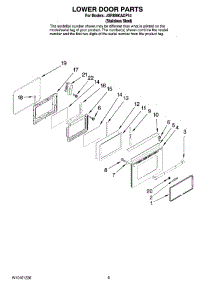 06 - Lower Door Parts parts for Maytag Range JGR8890ADP14 from AppliancePartsPros.com
