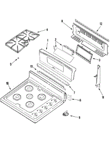 02 - Control Panel / Top Assembly parts for Jenn-Air Range JDR8895AAS from AppliancePartsPros.com