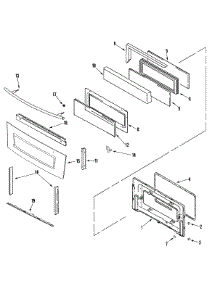 04 - Door (Upper) parts for Jenn-Air Range JDR8895AAW from AppliancePartsPros.com
