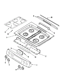 02 - Control Panel / Top Assembly parts for Jenn-Air Range JGS8750BDW from AppliancePartsPros.com