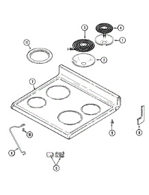 05 - Top Assembly parts for Jenn-Air Range FCE2010B from AppliancePartsPros.com