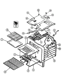 04 - Oven parts for Jenn-Air Range FCE2010B from AppliancePartsPros.com