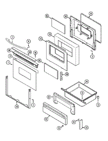 03 - Door / Drawer parts for Jenn-Air Range FCE30610B from AppliancePartsPros.com