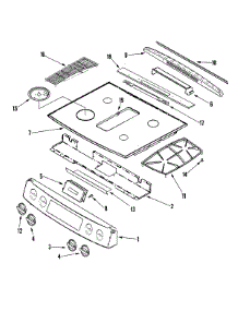 02 - Control Panel / Top Assembly parts for Jenn-Air Range JGS9900BDS from AppliancePartsPros.com