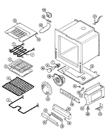 04 - Oven / Base parts for Jenn-Air Range FCE30611WC from AppliancePartsPros.com
