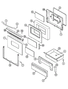 03 - Door / Drawer parts for Jenn-Air Range FCE30611WC from AppliancePartsPros.com