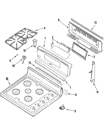02 - Control Panel / Top Assembly parts for Jenn-Air Range JDR8895ACB from AppliancePartsPros.com