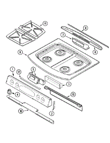 05 - Top Assembly parts for Jenn-Air Range JGS8750ADW from AppliancePartsPros.com