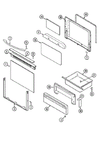 03 - Door / Drawer parts for Jenn-Air Range FCG20002W from AppliancePartsPros.com