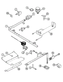 04 - Gas Controls parts for Jenn-Air Range FCG20002A from AppliancePartsPros.com