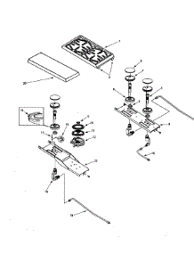 07 - Surface Burner Assembly parts for Jenn-Air Range PRD3030NP from AppliancePartsPros.com