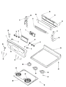 03 - Control Panel / Top Assembly parts for Jenn-Air Range JER8885QCS from AppliancePartsPros.com