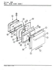 06 - Door (D156b & D156w) parts for Jenn-Air Range D156W from AppliancePartsPros.com
