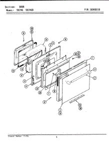06 - Door parts for Jenn-Air Range SU146B from AppliancePartsPros.com