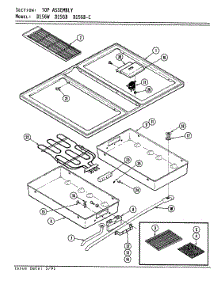 08 - Top Assembly (D156b & D156w) parts for Jenn-Air Range D156B from AppliancePartsPros.com