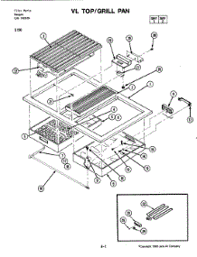 11 - Top / Grill Pan (S156b-C) parts for Jenn-Air Range S156B-C from AppliancePartsPros.com