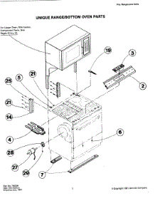 08 - Unique Range / Bottom Oven Parts parts for Jenn-Air Range F220 from AppliancePartsPros.com