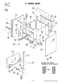 05 - Body parts for Jenn-Air Range S166W from AppliancePartsPros.com