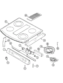 03 - Control Panel / Top Assembly parts for Jenn-Air Range JES9800ACB from AppliancePartsPros.com