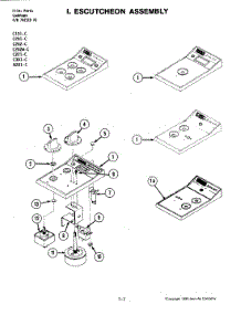 03 - Escutcheon Assembly (C201-C) parts for Jenn-Air Cooktop C201-C from AppliancePartsPros.com