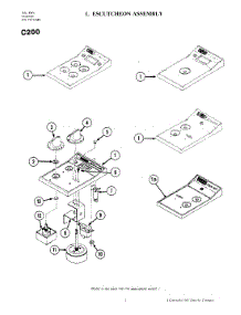 03 - Escutcheon Assembly parts for Jenn-Air Cooktop C200 from AppliancePartsPros.com