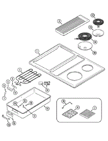04 - Top Assembly (C206) parts for Jenn-Air Cooktop C206 from AppliancePartsPros.com
