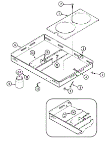 02 - Burner Box Assembly (C206) parts for Jenn-Air Cooktop C206 from AppliancePartsPros.com