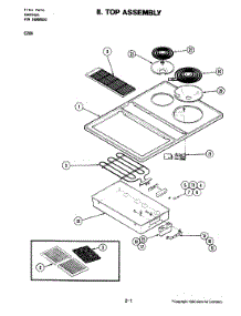 03 - Top Assembly parts for Jenn-Air Cooktop C206W-C from AppliancePartsPros.com