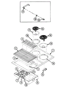 04 - Top Assembly parts for Jenn-Air Cooktop C201 from AppliancePartsPros.com