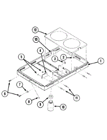 02 - Burner Box parts for Jenn-Air Cooktop C201 from AppliancePartsPros.com