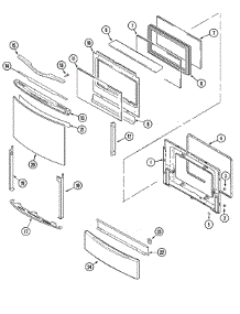 04 - Door / Access Panel parts for Jenn-Air Range JDS9860ACB from AppliancePartsPros.com