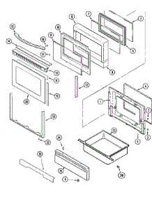 03 - Door / Drawer parts for Jenn-Air Range JER8849BCQ from AppliancePartsPros.com