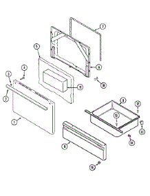 03 - Door / Drawer parts for Jenn-Air Range JE3510PRW from AppliancePartsPros.com