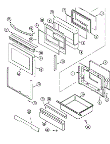 03 - Door / Warming Drawer parts for Jenn-Air Range JER8750BAW from AppliancePartsPros.com