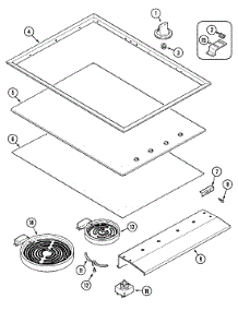 02 - Top Assembly parts for Jenn-Air Cooktop CCR466B from AppliancePartsPros.com