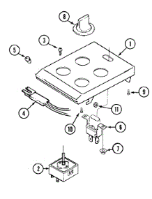 03 - Control Panel parts for Jenn-Air Cooktop CVE407B from AppliancePartsPros.com