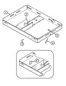 02 - Burner Box Assembly parts for Jenn-Air Cooktop CVE407B from AppliancePartsPros.com