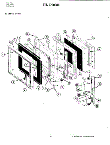 10 - Door (Upper) parts for Jenn-Air Oven W225 from AppliancePartsPros.com