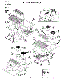 04 - Top Assembly (R201-C) parts for Jenn-Air Cooktop R201-C from AppliancePartsPros.com