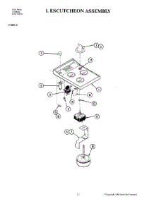 03 - Escutcheon Assembly parts for Jenn-Air Cooktop C101-J from AppliancePartsPros.com