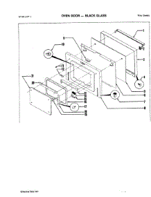 03 - Door (Black Glass) parts for Jenn-Air Oven W140 from AppliancePartsPros.com