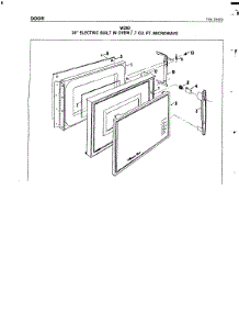 06 - Door (Microwave) parts for Jenn-Air Oven W200 from AppliancePartsPros.com