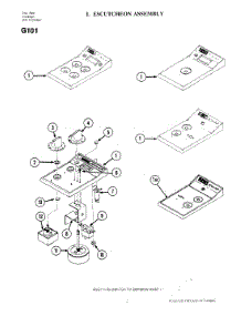 03 - Escutcheon Assembly parts for Jenn-Air Cooktop G101 from AppliancePartsPros.com