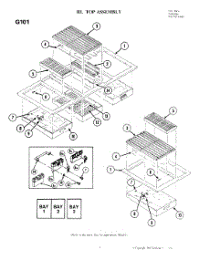 04 - Top Assembly parts for Jenn-Air Cooktop G101 from AppliancePartsPros.com
